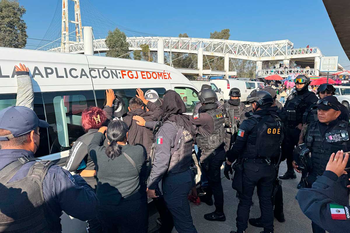 Detienen a presunta banda de carteristas en el Mercado Palmillas: Operativo conjunto en Toluca