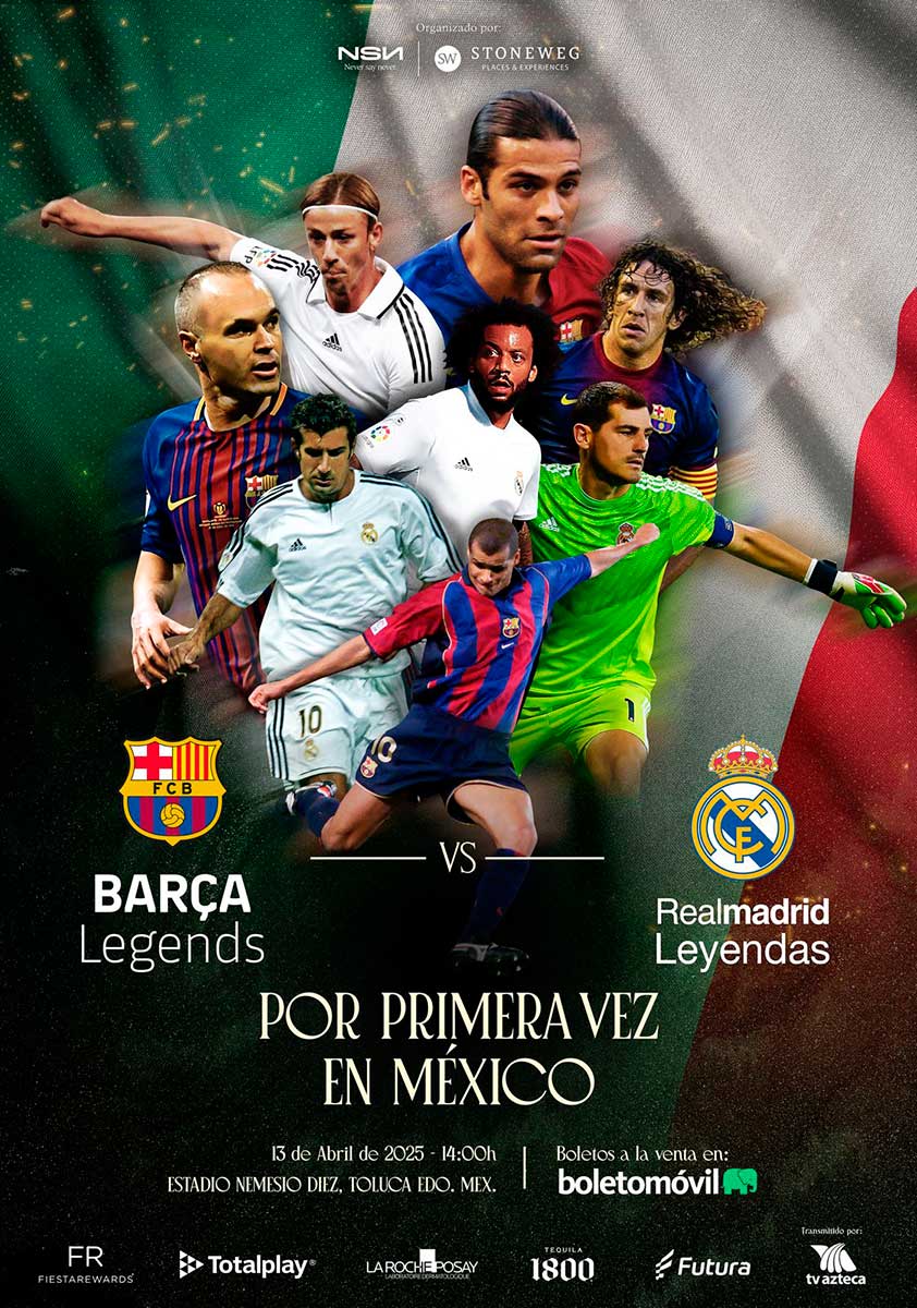 Jugaran en Toluca el Barcelona Vs. Real Madrid.