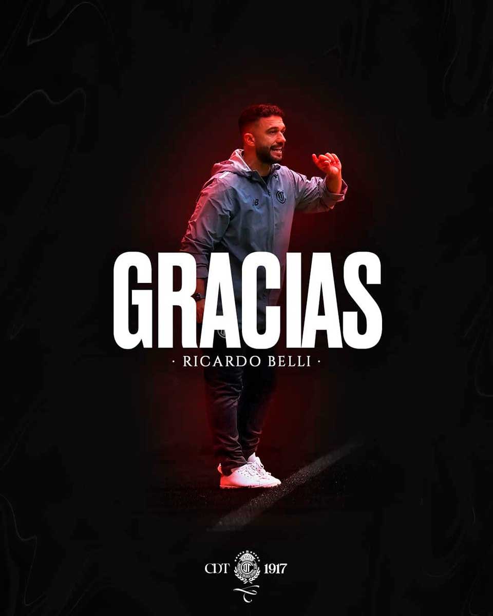 Ricardo Belli deja la dirección de Toluca Femenil.