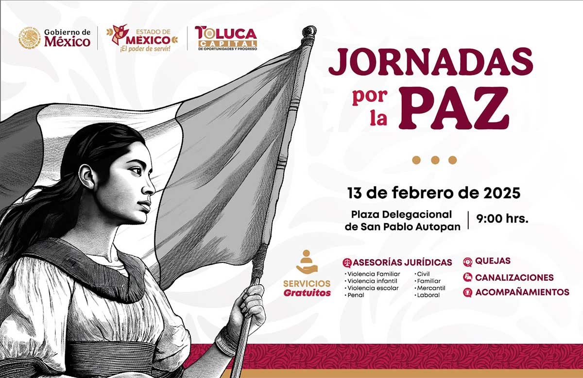 Toluca lanza la primera Jornada por la Paz con servicios gratuitos para la comunidad
