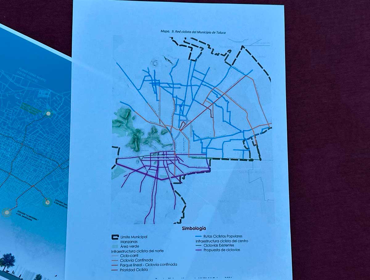 Autoridades del municipio de Toluca diseña rutas ciclistas para las comunidades indígenas.