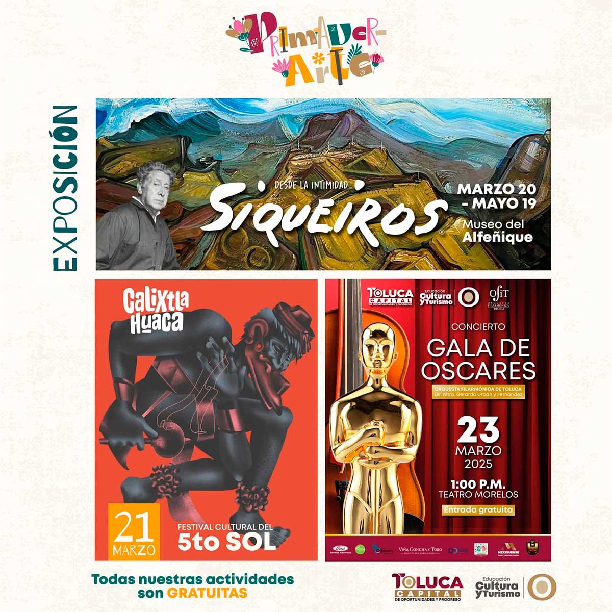 Conoce el programa del Festival PrimaverArte enm Toluca.