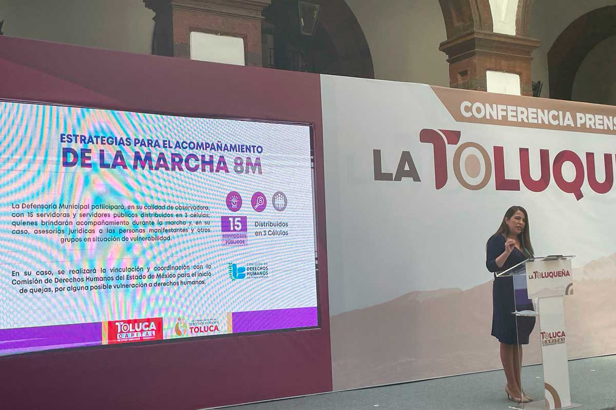 Toluca se prepara para la marcha del 8M.