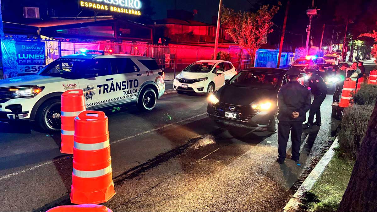 Operativo Conduce Sin Alcohol en Toluca.