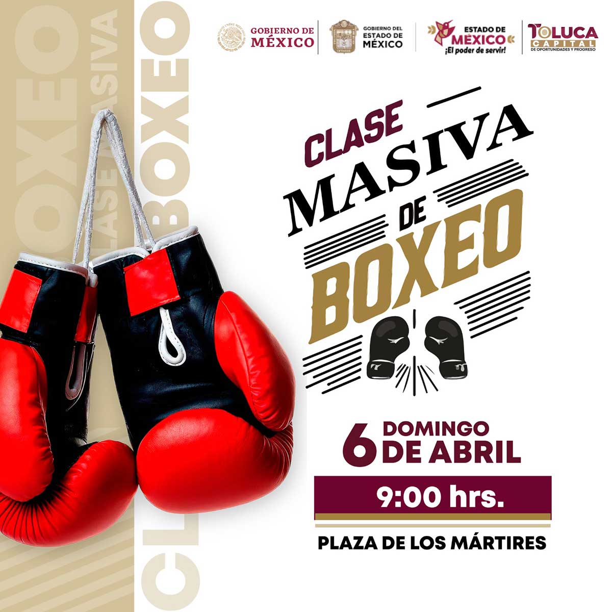 Invita Toluca a megaclase masiva de Boxeo.