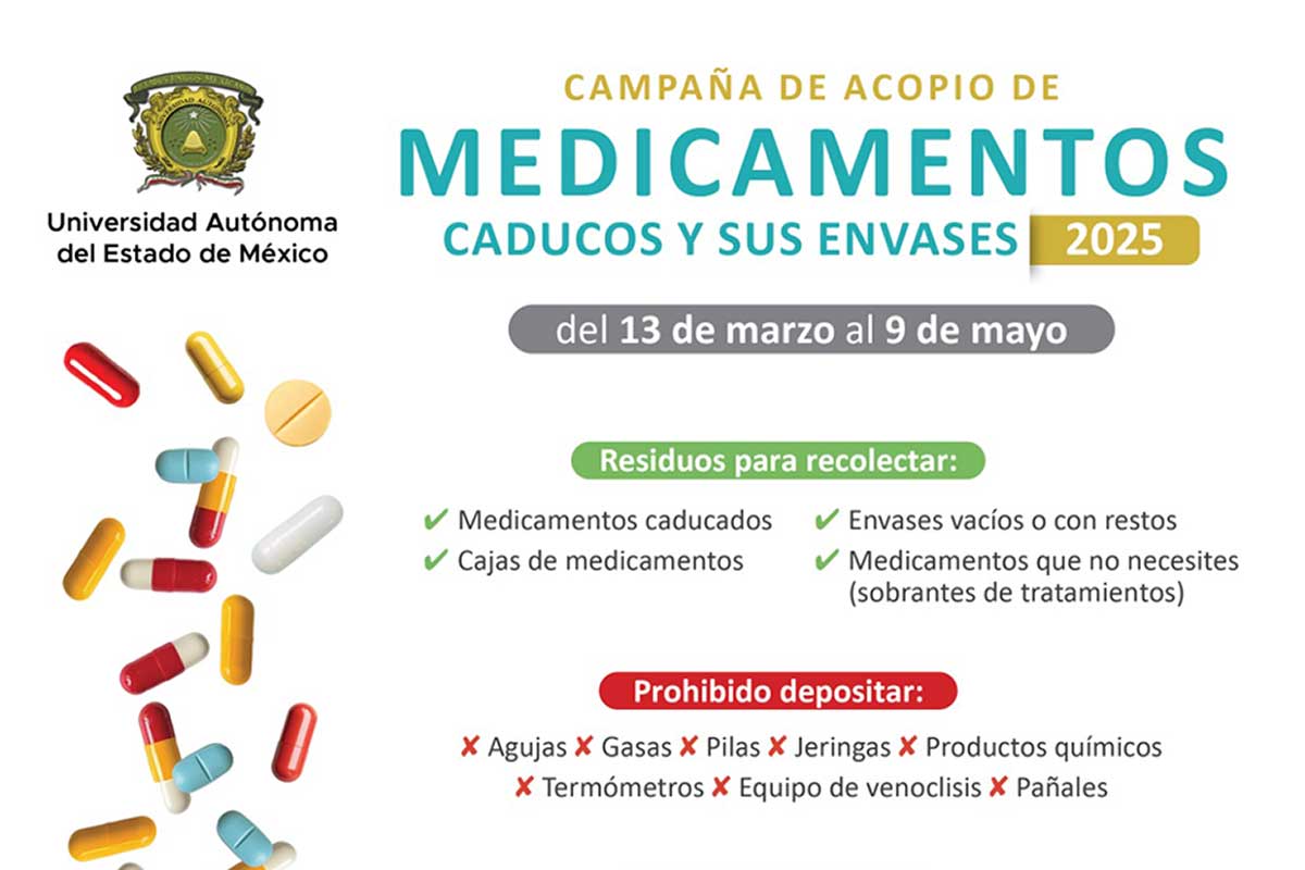 UAEMéx Lanza su 7ª Campaña de Acopio de Medicamentos Caducos: ¡Súmate al Cuidado Ambiental!