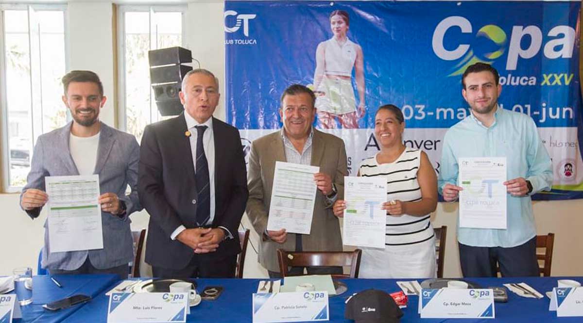 Copa Toluca de Tenis celebra 25 años con más de 28 categorías y premios en efectivo