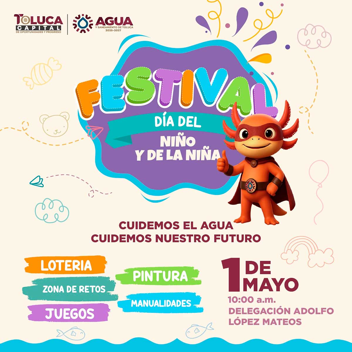El gobierno de Toluca invita a festival para concientizar el uso del agua.