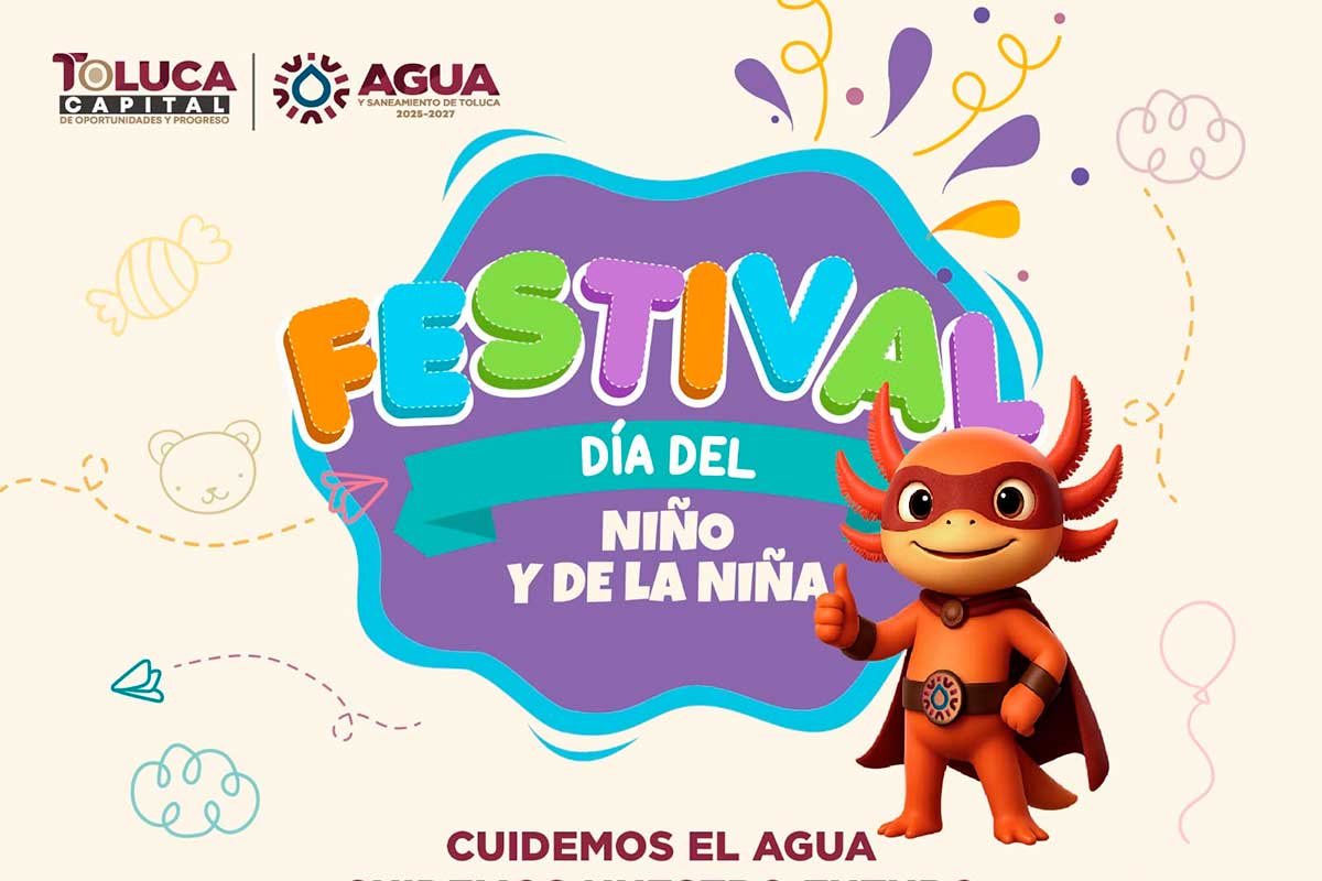 Toluca celebra a las infancias con juegos y talleres para cuidar el agua