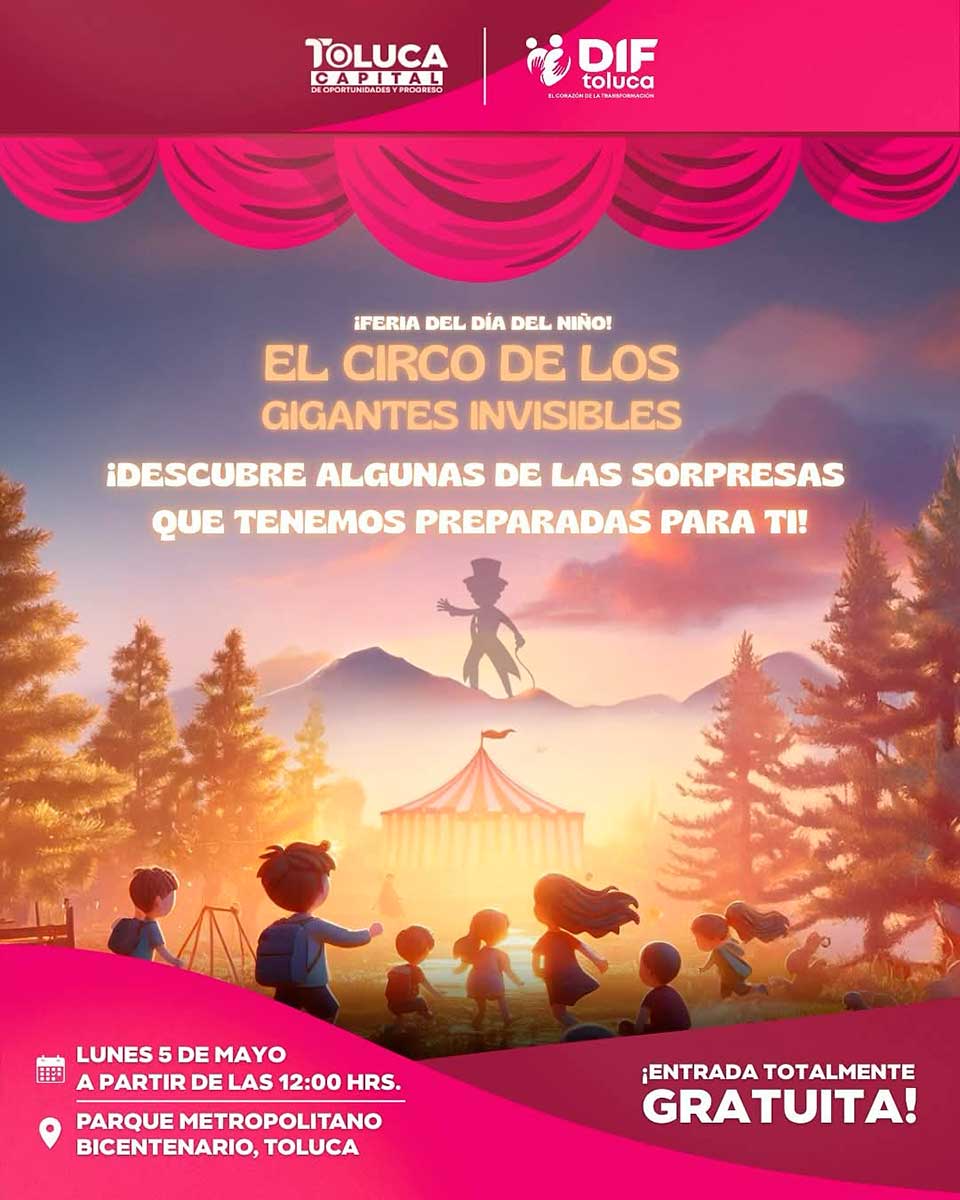 Gobierno de Toluca invita a los niños y niñas a celebrar disfrazados.