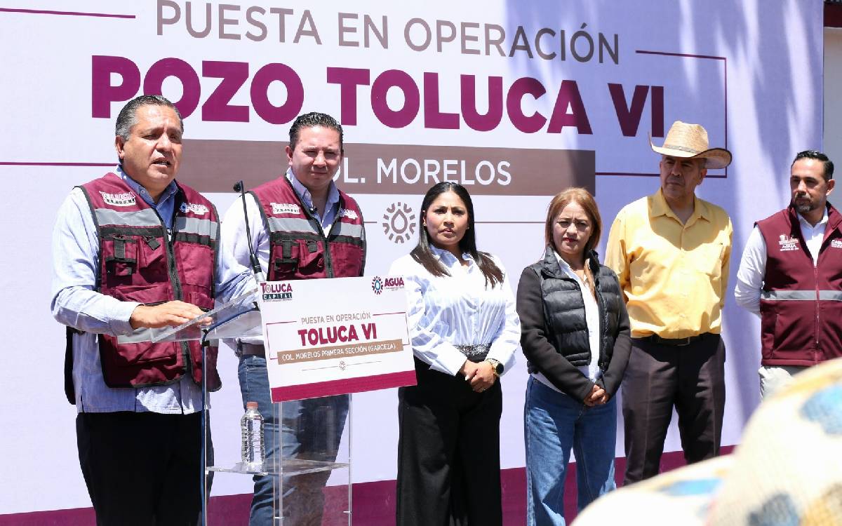 inauguracion pozo agua toluca