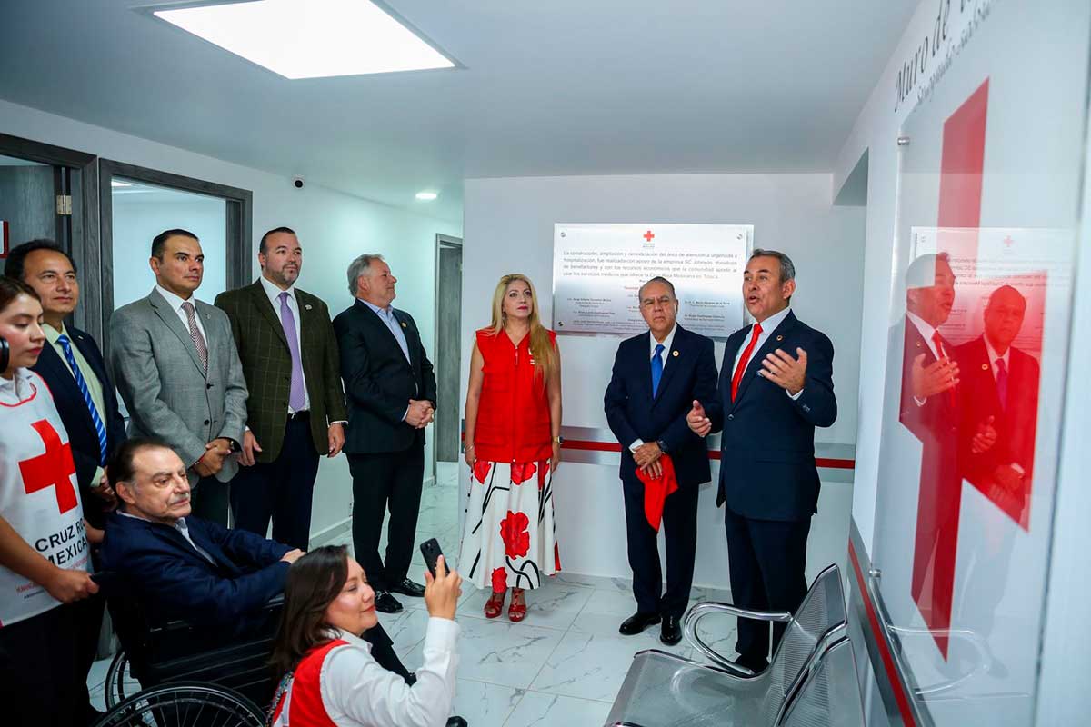 Cruz Roja Mexicana reconoce labor del gobierno de Toluca con la salud de los mexiquenses.
