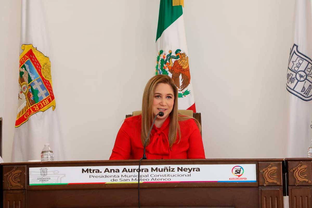 Ana Muñiz Neyra presidenta municipal de San Mateo Atenco.
