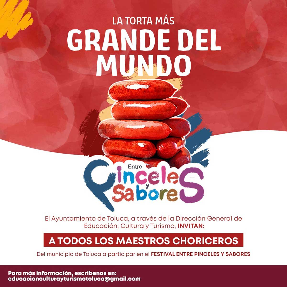 Toluca invita a roper récors haciendo la torta de chorizo más grande del mundo.