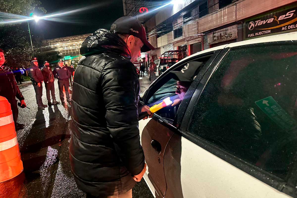 Operativos "Conduce Sin Alcohol" en Toluca.