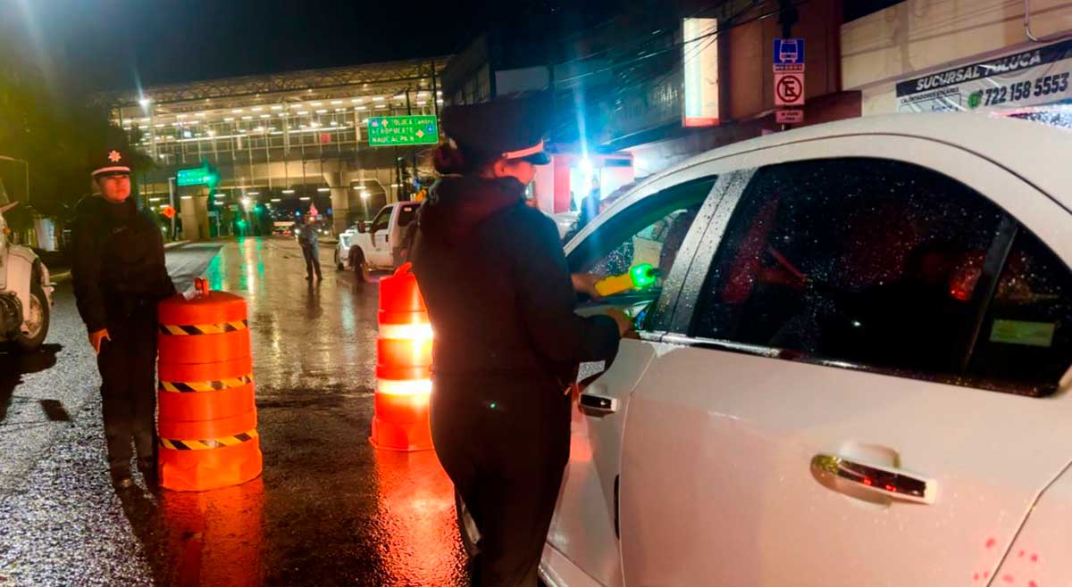 Operativos "Conduce Sin Alcohol" en Toluca.
