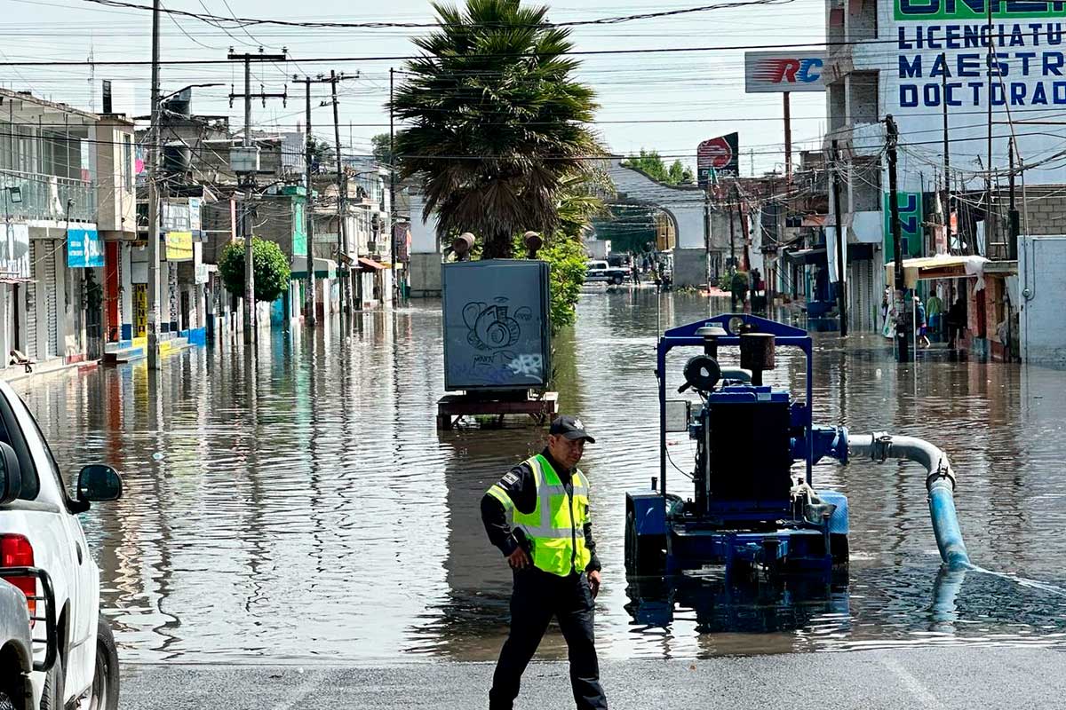 Gobierno de San Mateo Atenco atiende daños por lluvias con apoyo del Ejército y Protección Civil