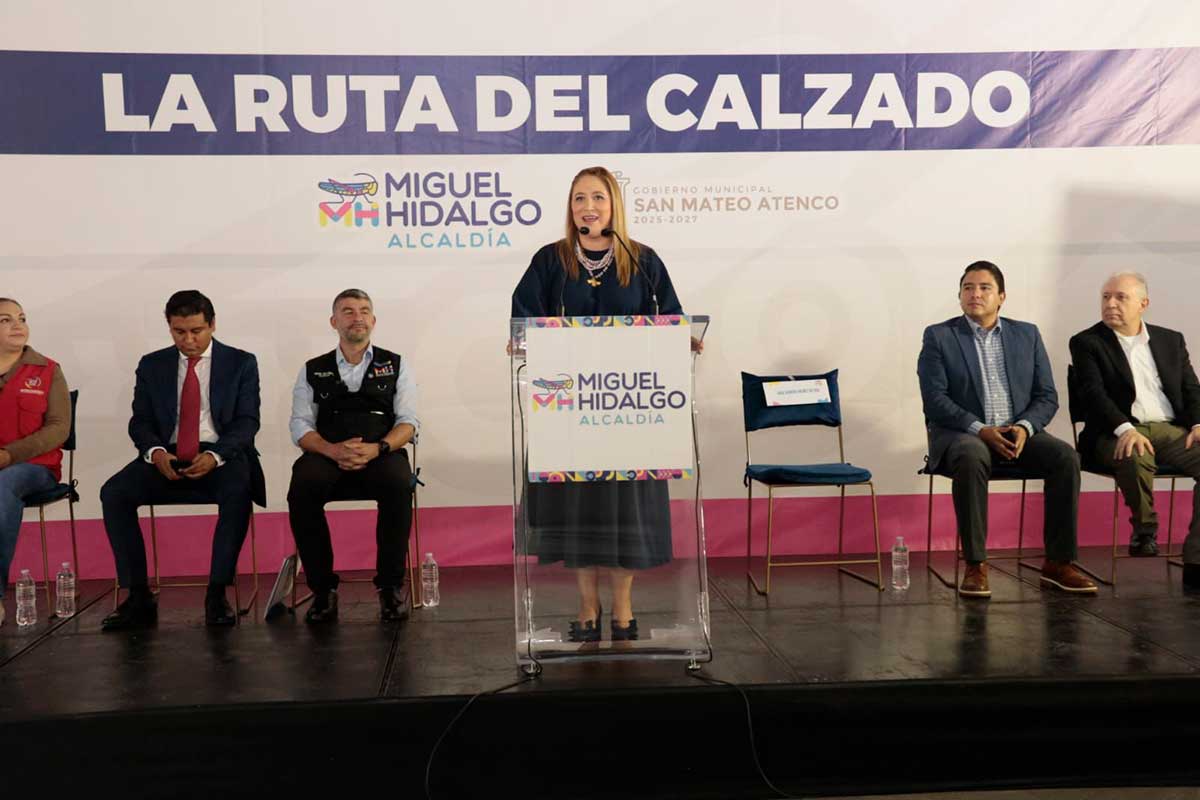Inauguran la Ruta del Calzado de San Mateo Atenco en la alcaldía Miguel Hidalgo de la CDMX.