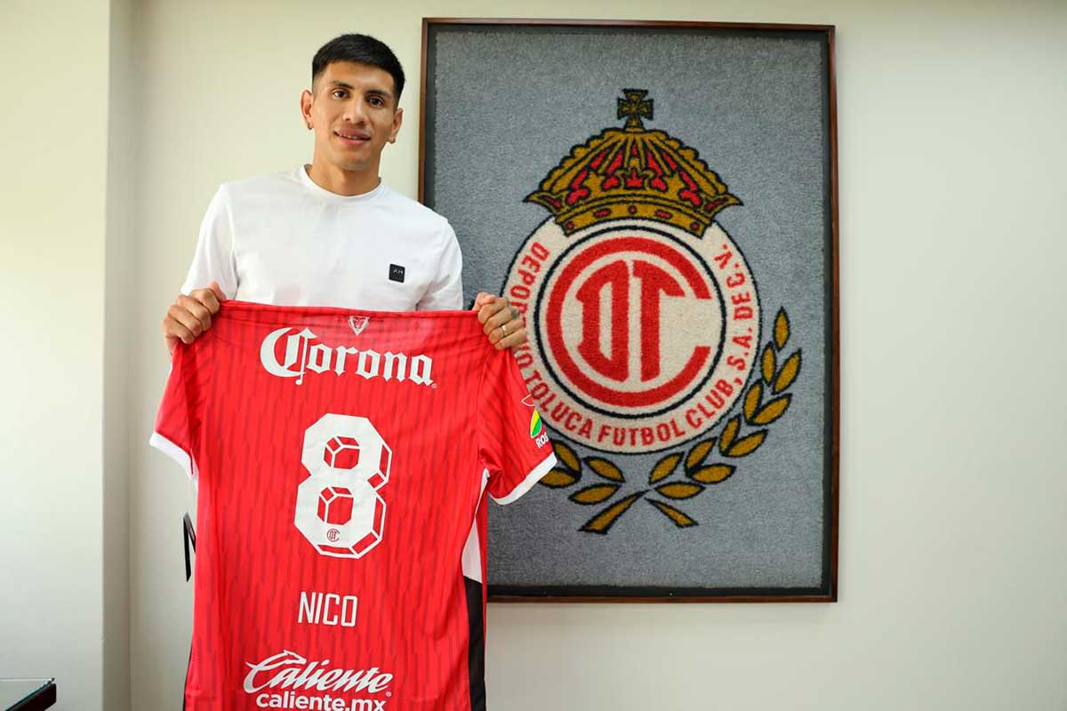 Nicolás Castro, primer refuerzo del campeón Toluca para el Apertura 2025