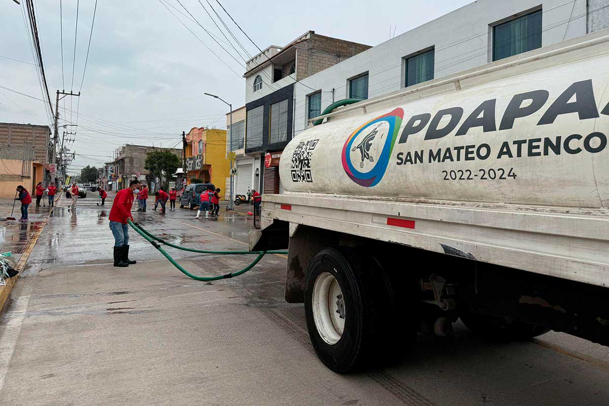 Se activan protocolos de emergencia en San Mateo Atenco por las intensas lluvias.