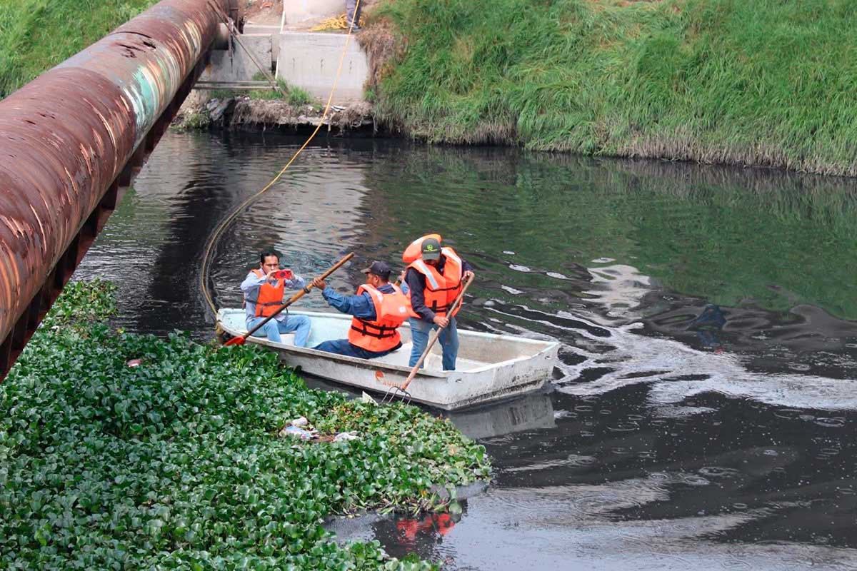 San Mateo Atenco intensifica limpieza del río Lerma para prevenir inundaciones
