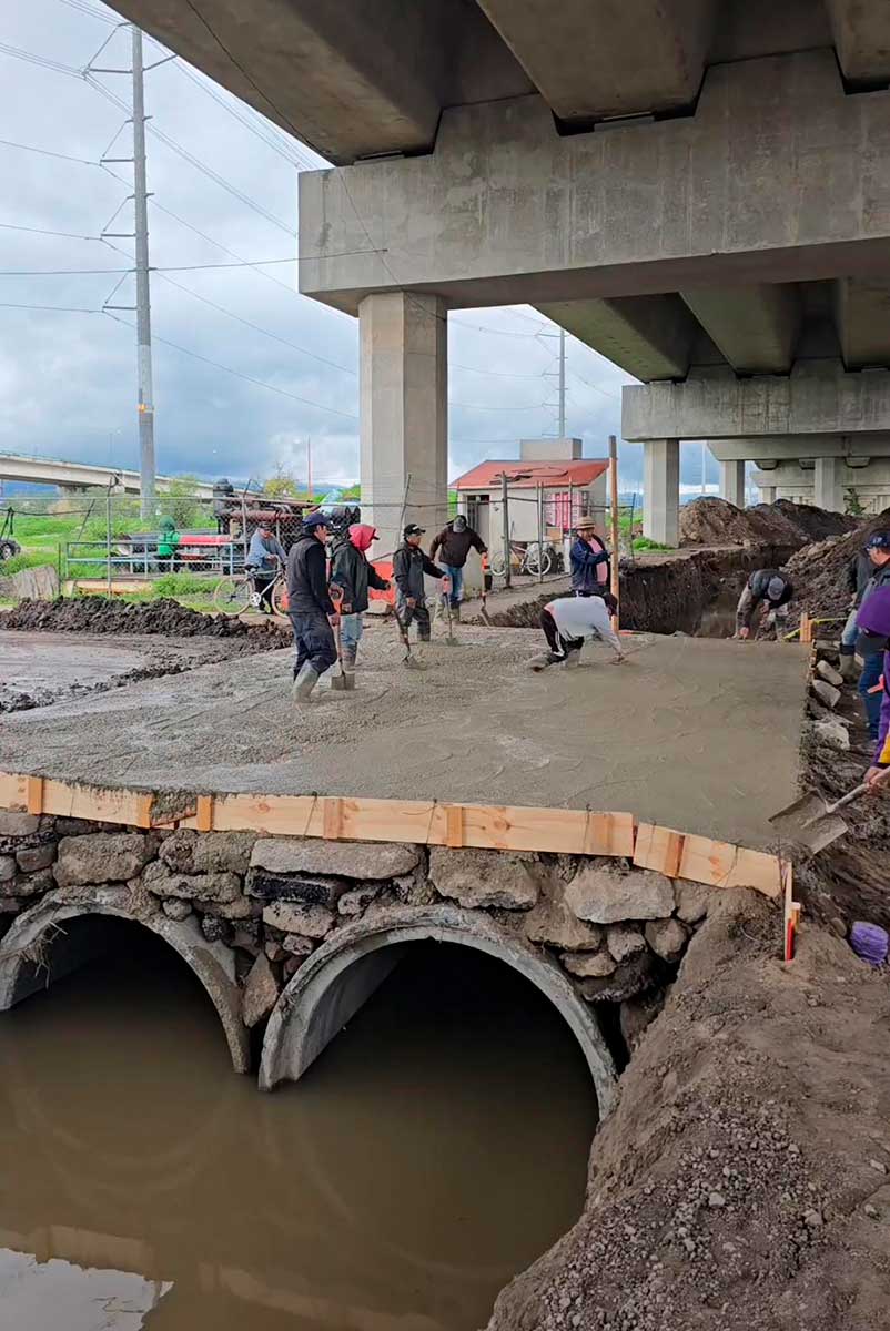 Proyecto hidraúlico de San Mateo Atenco para prevenir inundaciones por temporada de lluvias.
