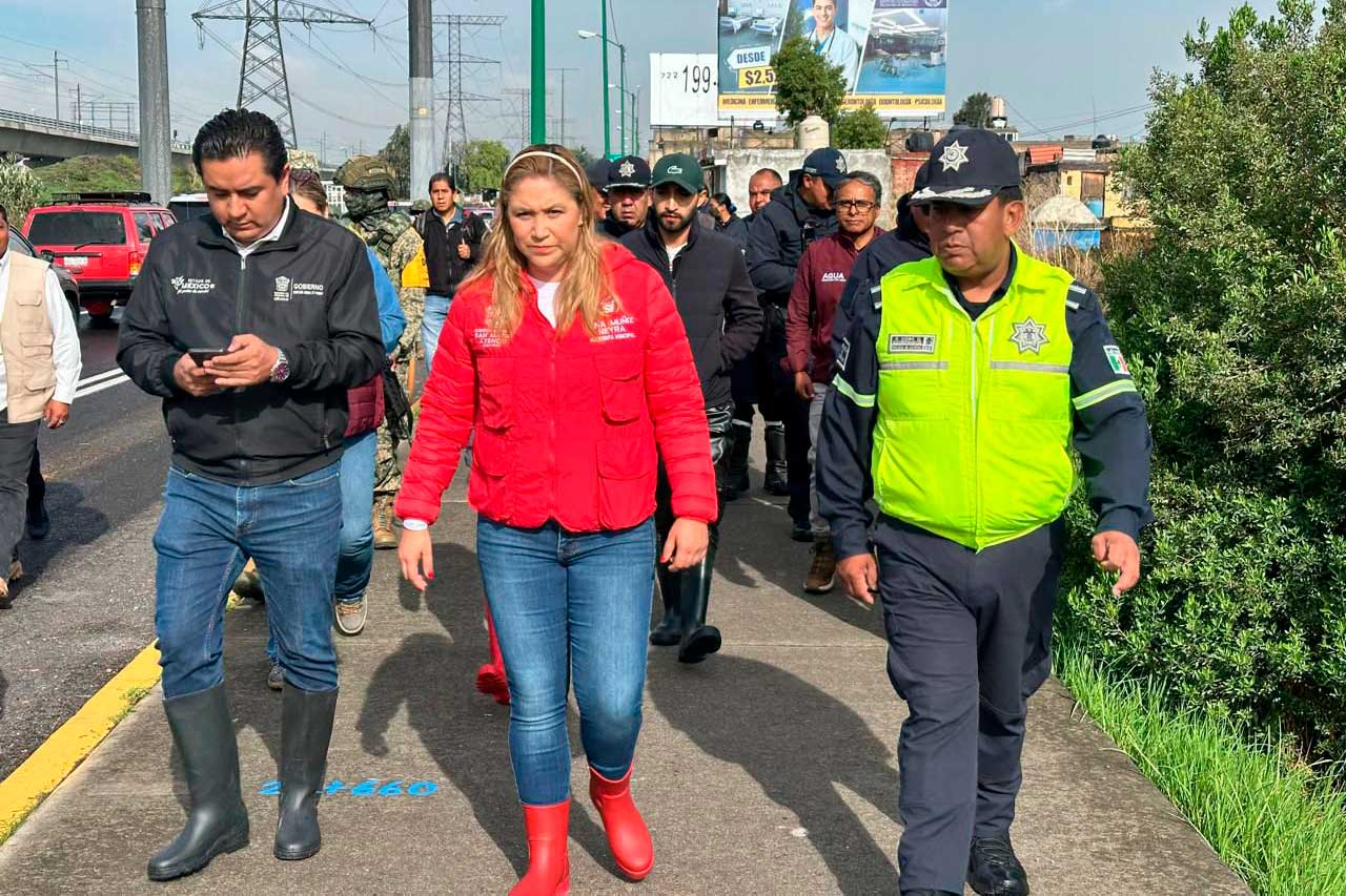 San Mateo Atenco responde con unidad ante inundaciones por lluvias torrenciales