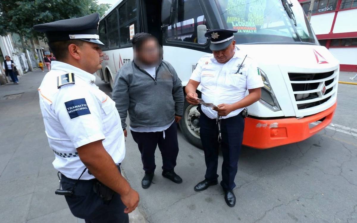sancion chofer trabsporte toluca