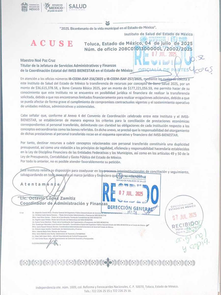 Trabajadores de hospitales del Edoméx se van a huelga.