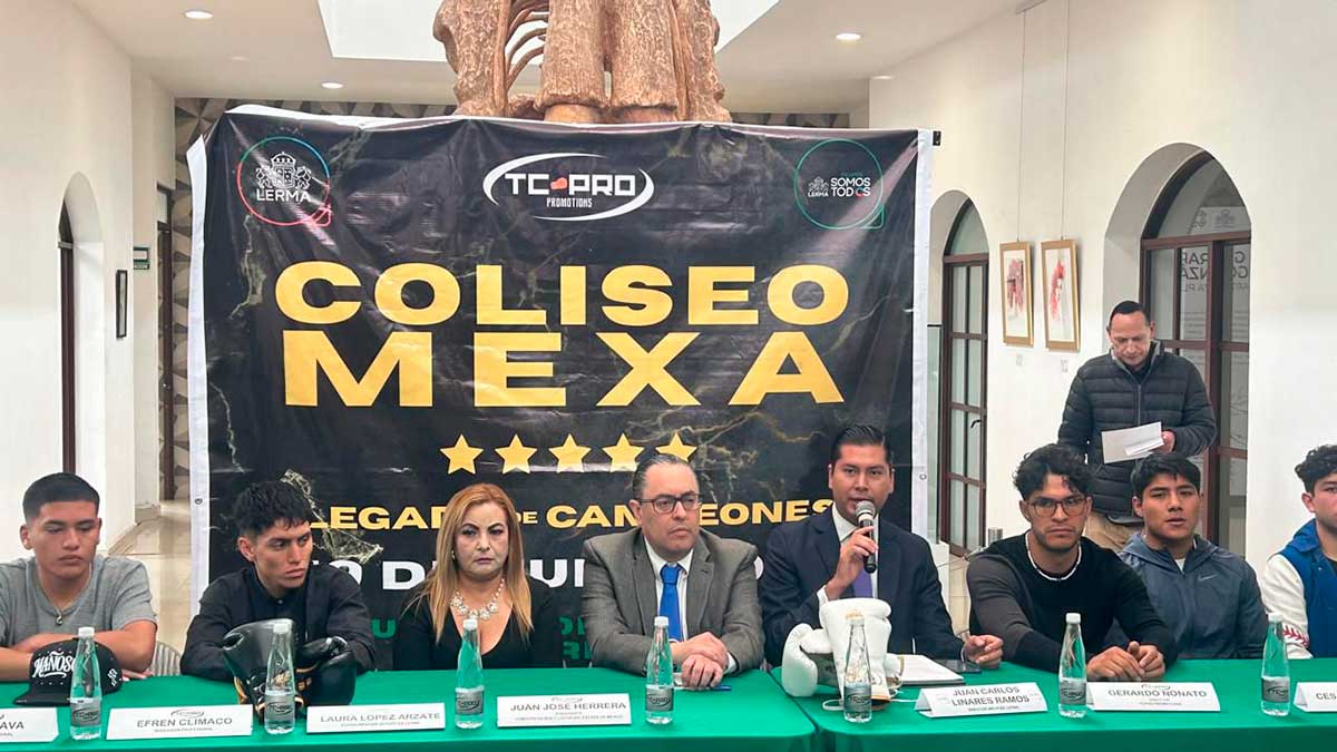 Anuncian evento de boxeo "Coliseo Mexa" en Lerma.