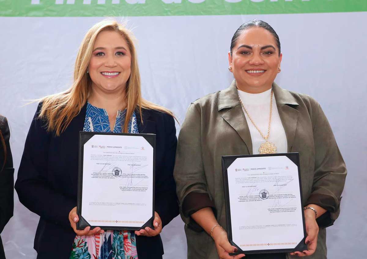 San Mateo Atenco firma cuatro convenios ambientales con el Estado de México para un desarrollo sostenible