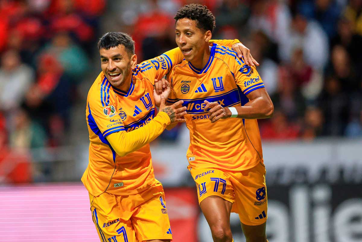 Tigres sorprende al campeón Toluca con triunfo dramático en el Infierno