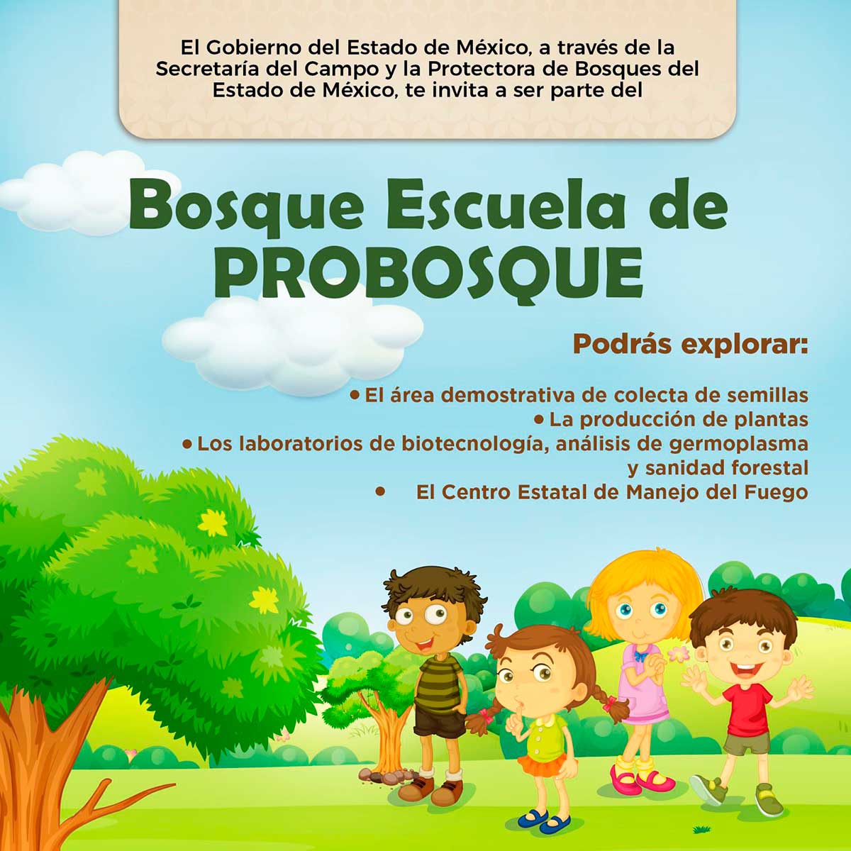 Edoméx lanza programa para educar a los niños sobre el cuidado del medio ambiente y la naturaleza.