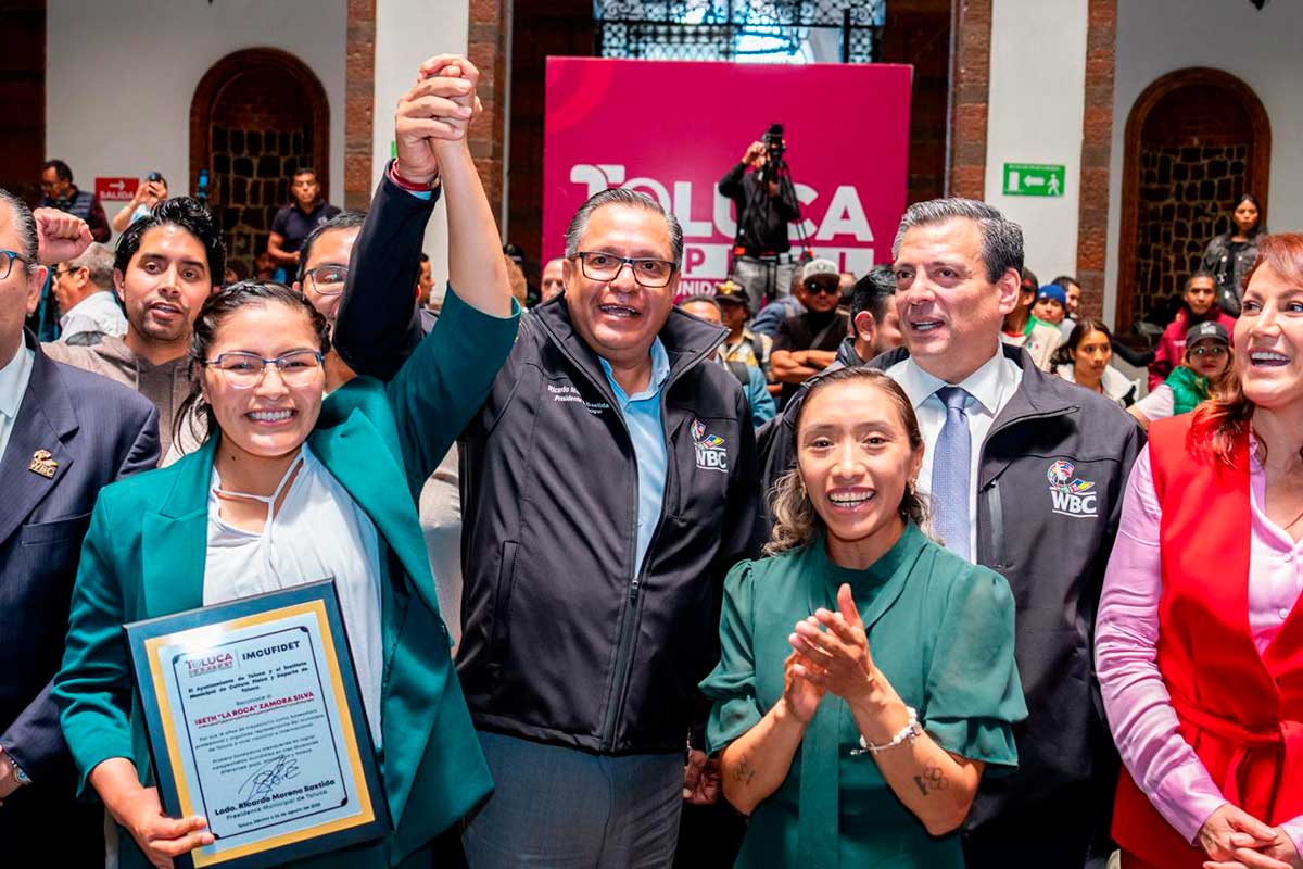 Es “La Roca” Zamora una campeona de Toluca para el mundo: Ricardo Moreno