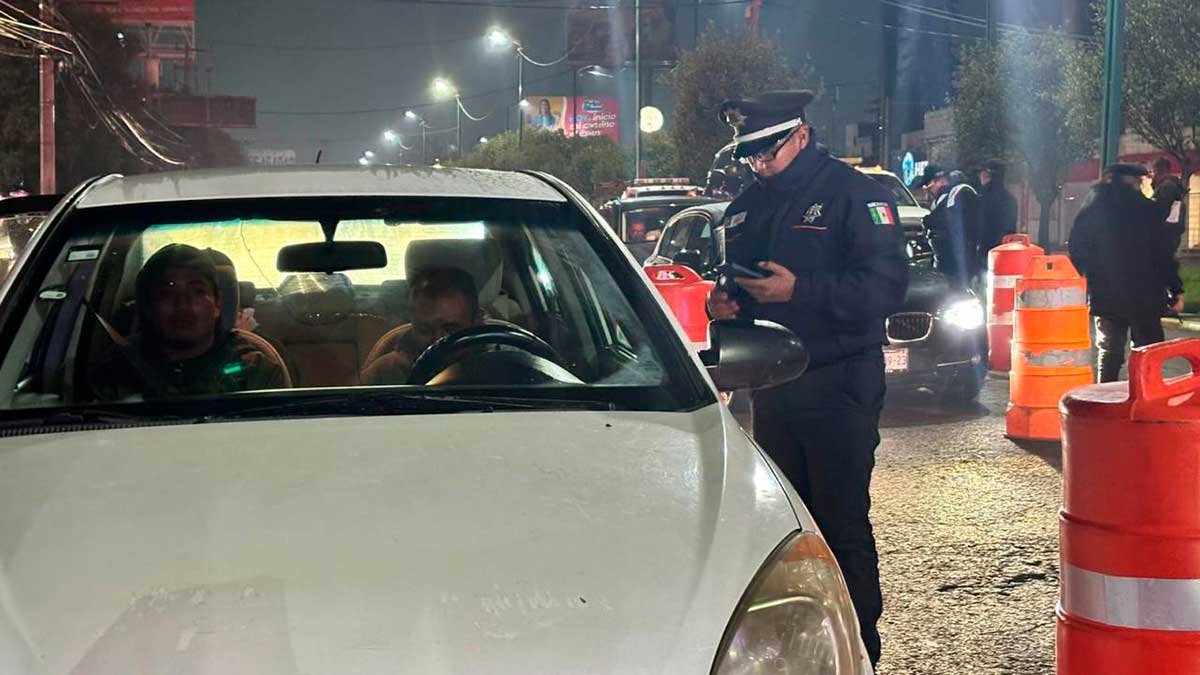 Conductores sansionados por operativo Conduce Sin Alcohol en Toluca.