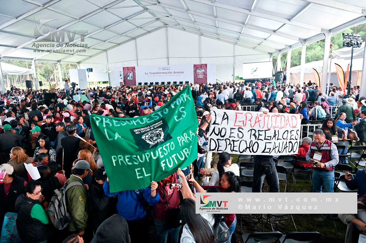 Evento político de la presidencia de México e el Edomex.