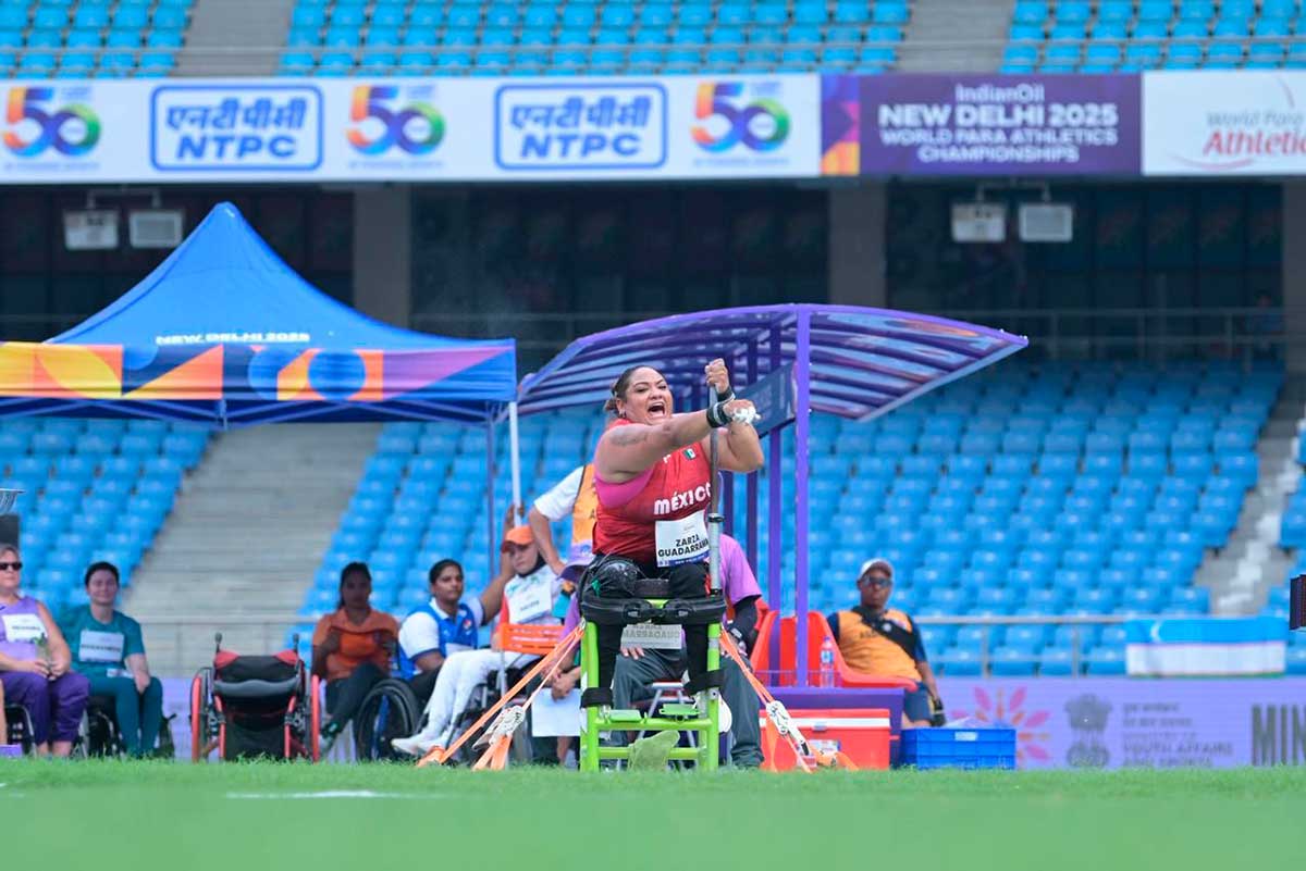 La mexiquense Gloria Zarza gana el oro en el Campeonato Mundial de Paratletismo.