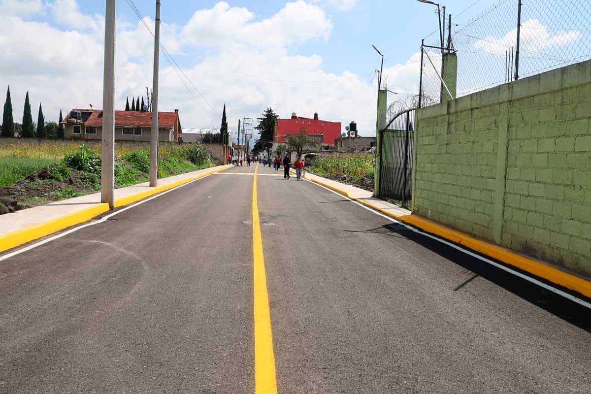 San Mateo Atenco entrega obra vial en San Isidro: pavimentan la Calle del Taller