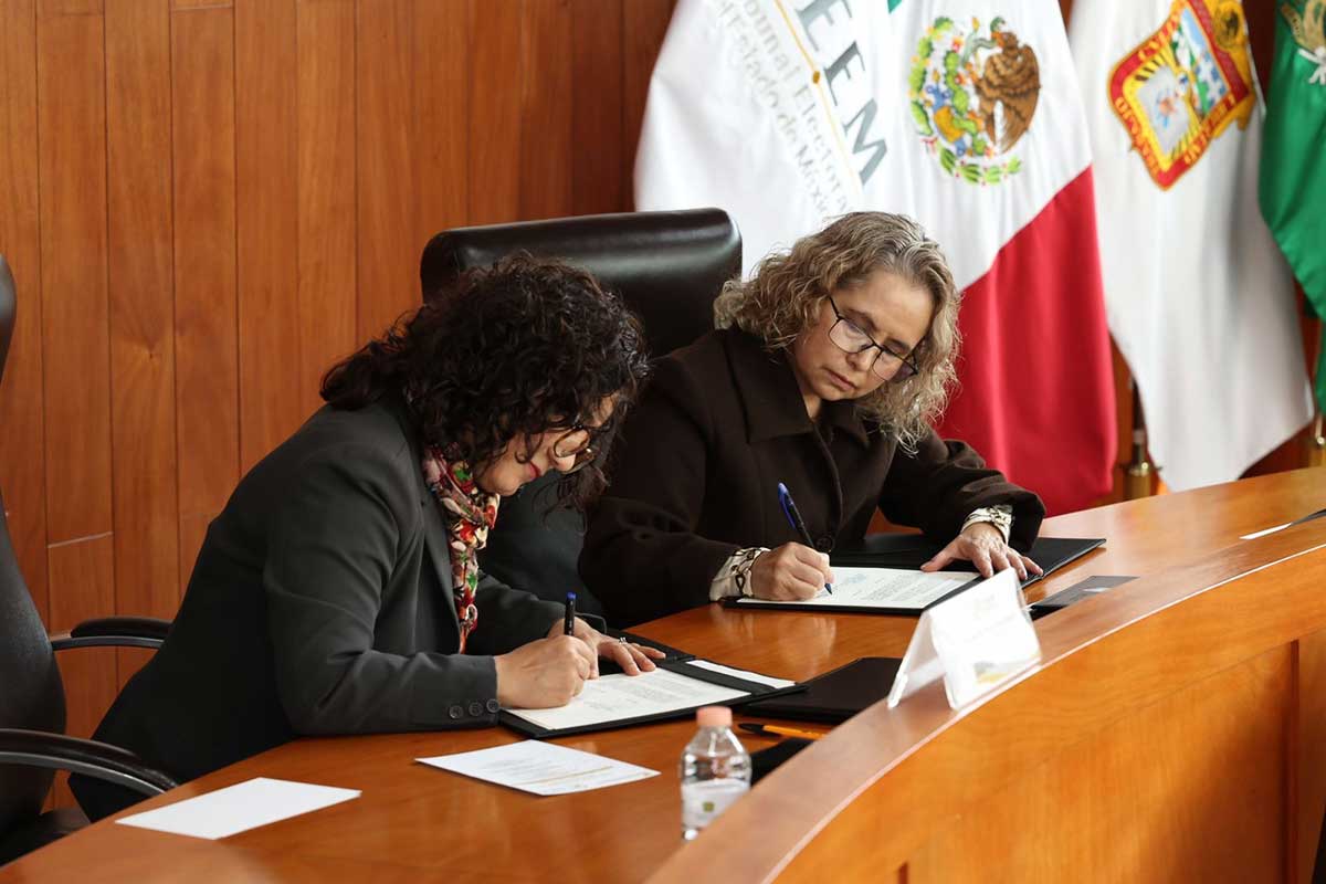 UAEMéx y TEEM firman convenio de colaboración.