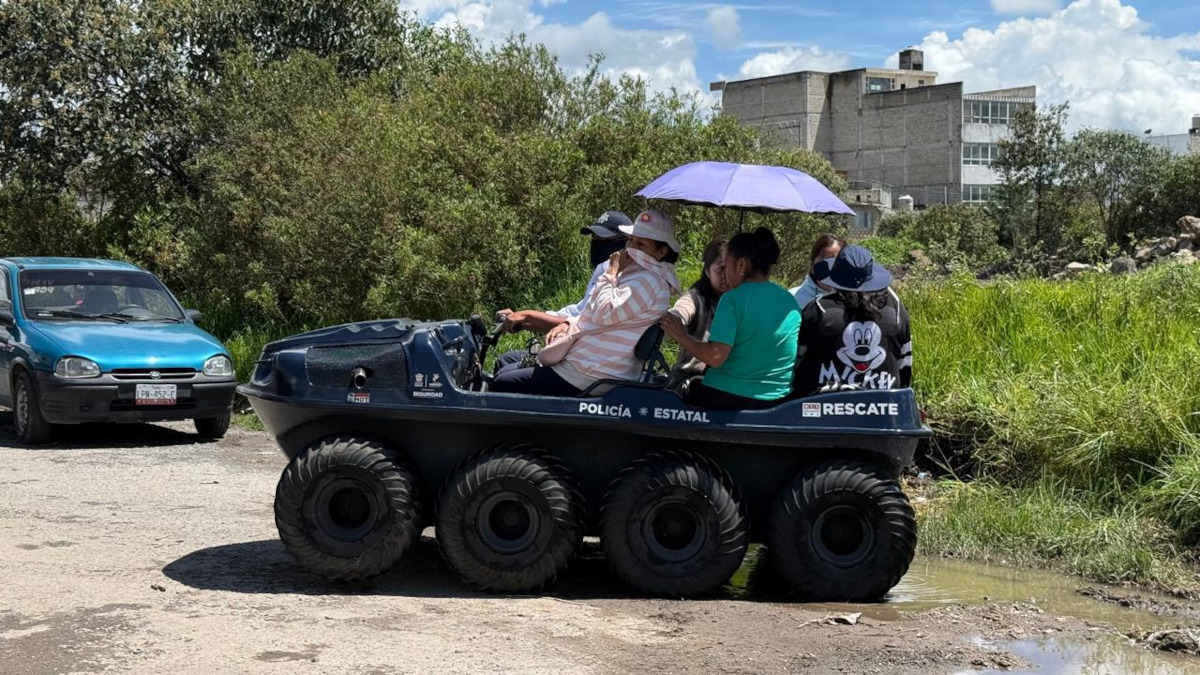 Afectaciones por las intensas lluvias en San Pedro Tultepec, Lerma.