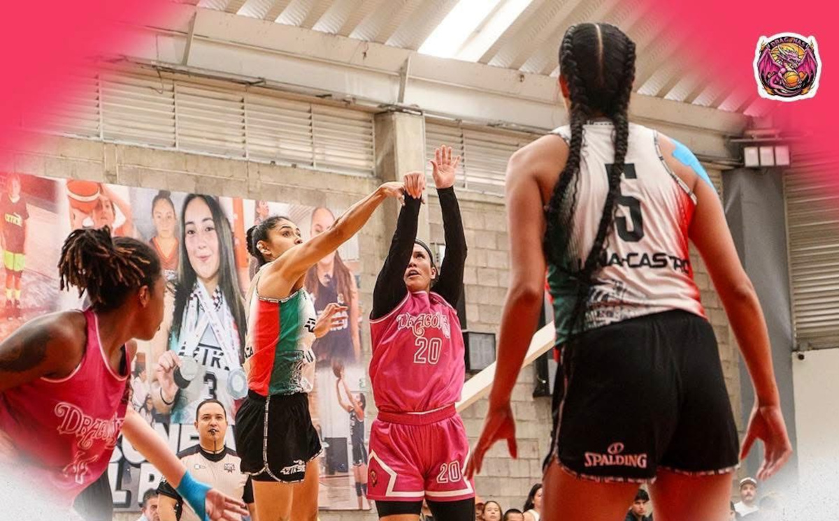 Las Dragonas de Toluca caen ante Aztks en el basquetbol femenil.