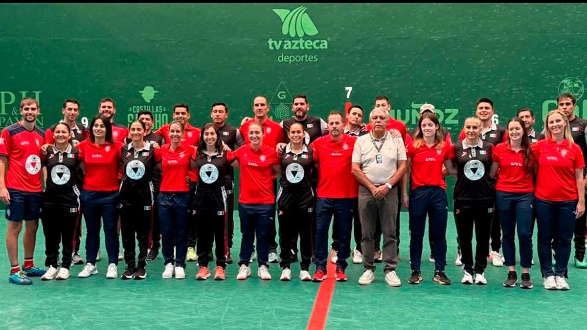 Deportistas mexiquenses en la Copa Liga de Naciones de Frontón 2025.