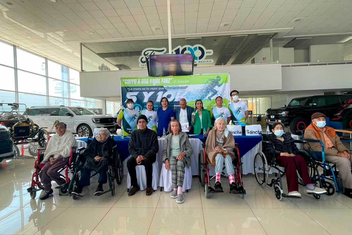 Lanzan carrera “Por una vejez feliz” para apoyar a adultos mayores en Toluca
