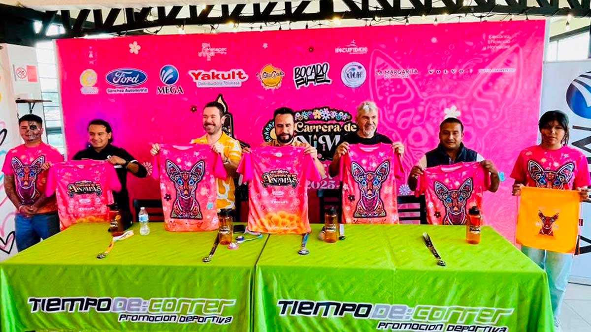 Metepec presenta la playera y medalla artesanal de la Carrera de las Ánimas 2025