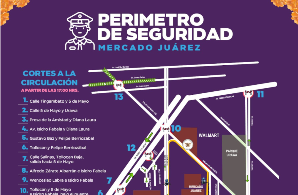 Prepárate: habrá cierres viales por conciertos del Alfeñique 2025 en el Mercado Juárez