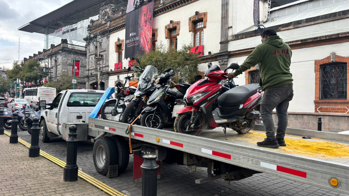 Toluca retira de circulación 87 motocicletas.