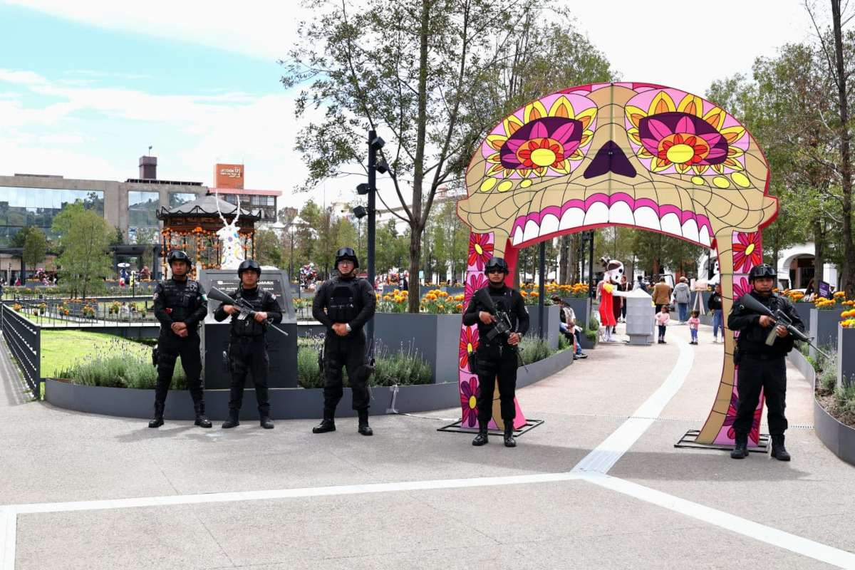 Vigilancia en Toluca durante la Feria y Festival Cultural Alfeñique 2025.