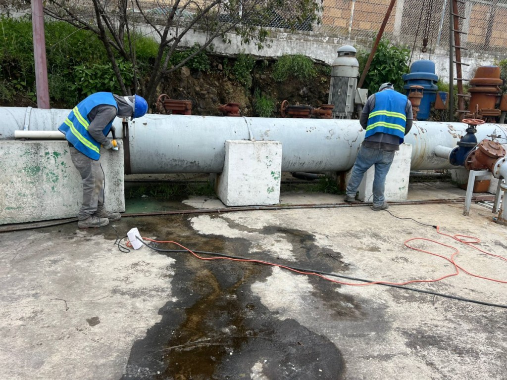 Rehabilitación de tanque de agua en Toluca.