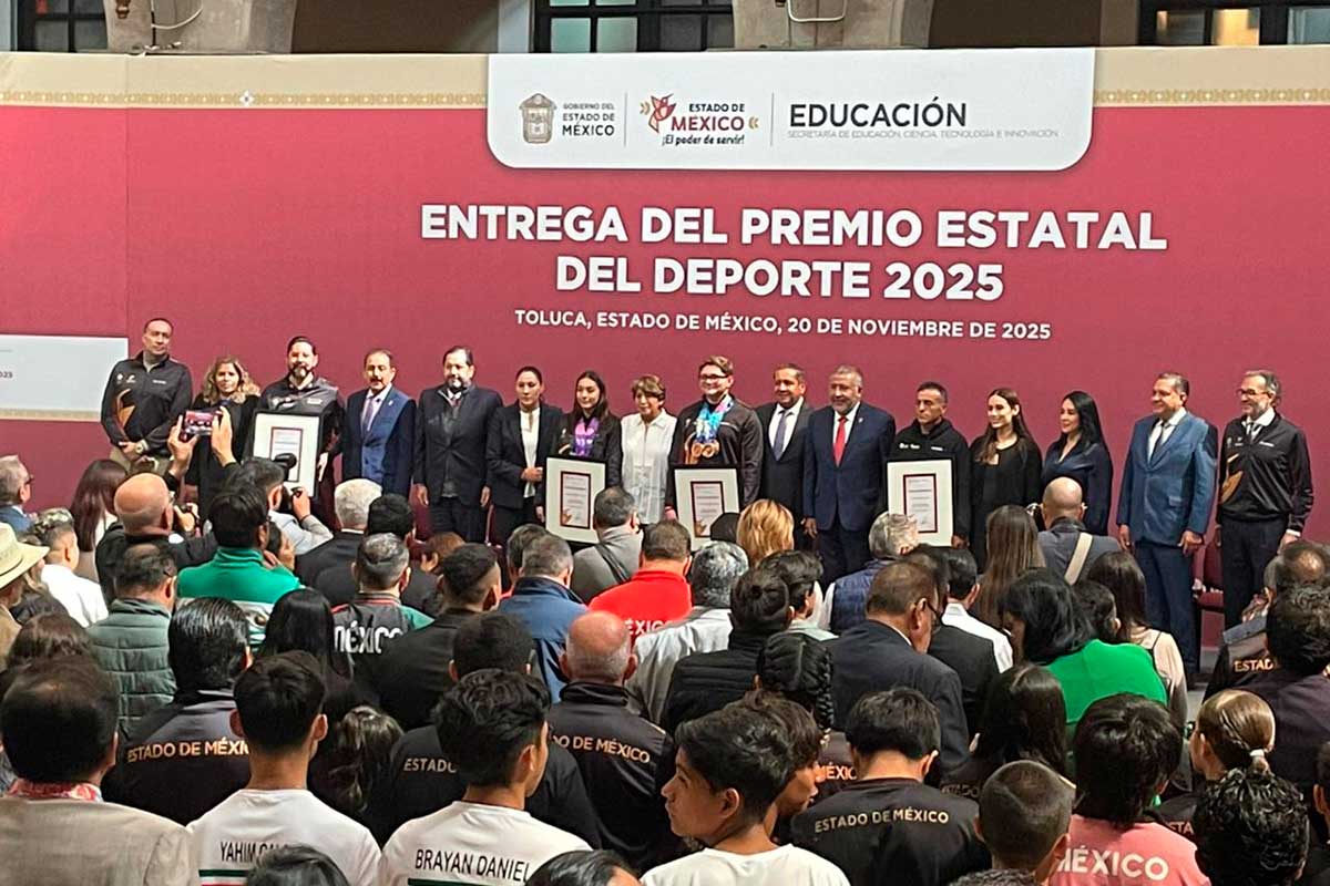 Gobierno del Edomex entrega el Premio Estatal del Deporte 2025.