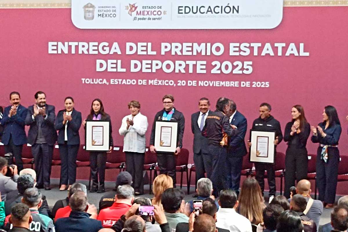 Gobierno del Edomex entrega el Premio Estatal del Deporte 2025.
